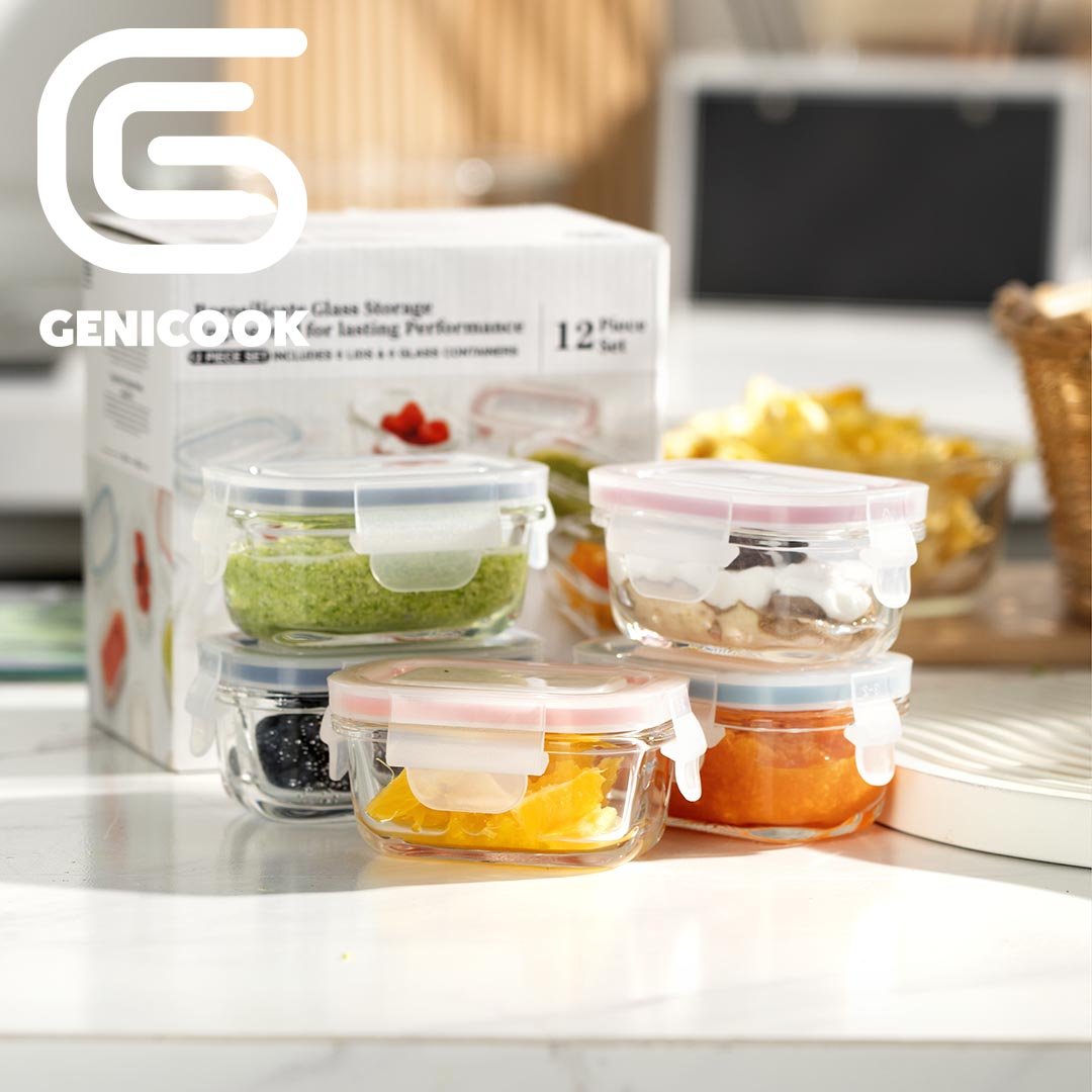 Mini Glass Container Set - Rectangular