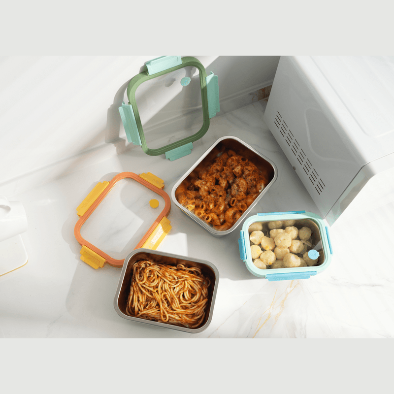 Multicolor Microwave Safe Stainless Steel Set