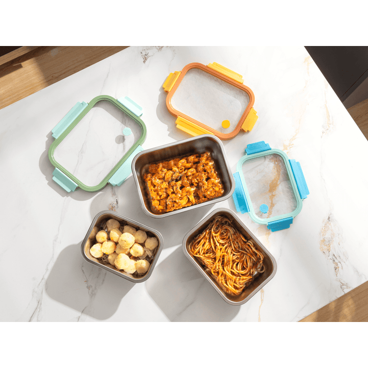 Multicolor Microwave Safe Stainless Steel Set