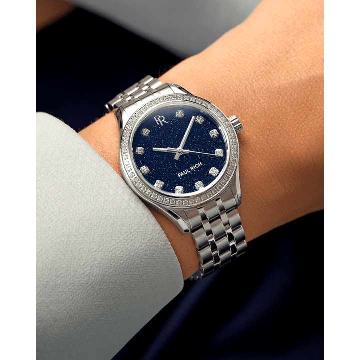 Crystelle Silver Blue Aventurine Watch Collection