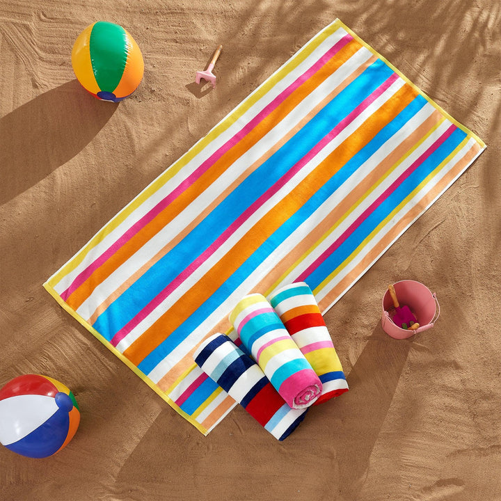 Cotton Velour Cabana Beach Towel - Novia Collection