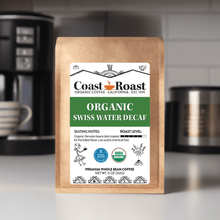 Organic Swiss Water Decaf Whole Bean Coffee
