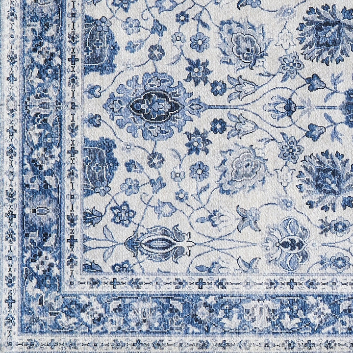 Machine Washable Floral Accent Area Rug 3' x 5'