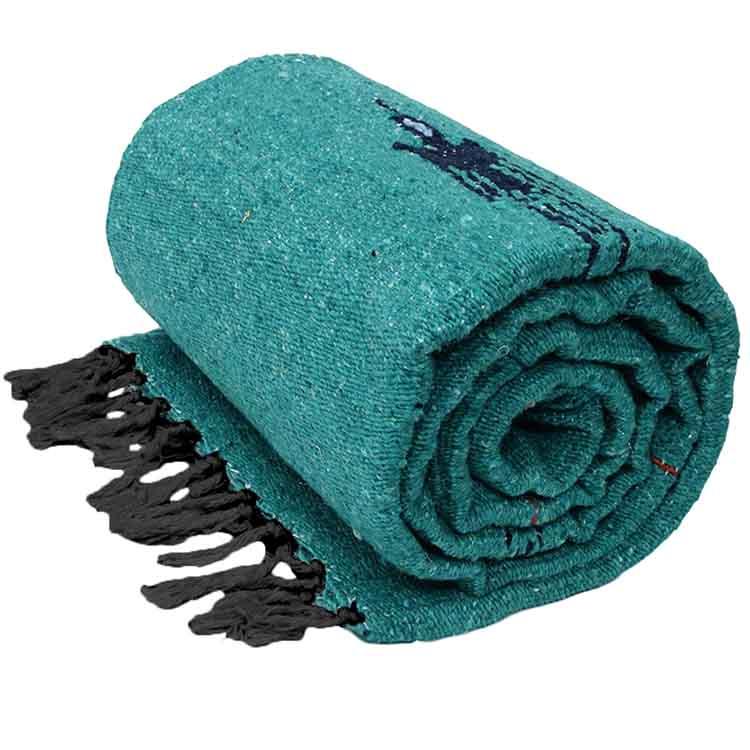 West Path Turquoise Green Baja Thunderbird Blanket