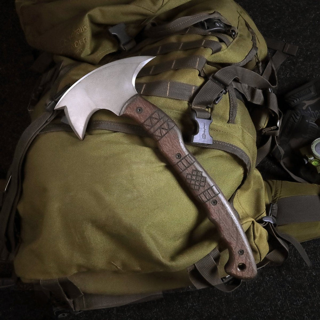 AncientSmithy Handcrafted tomahawk "Takoda" with tribal engraving