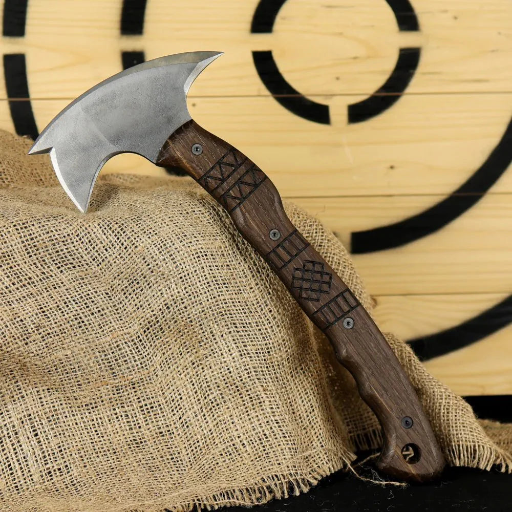 AncientSmithy Handcrafted tomahawk "Takoda" with tribal engraving