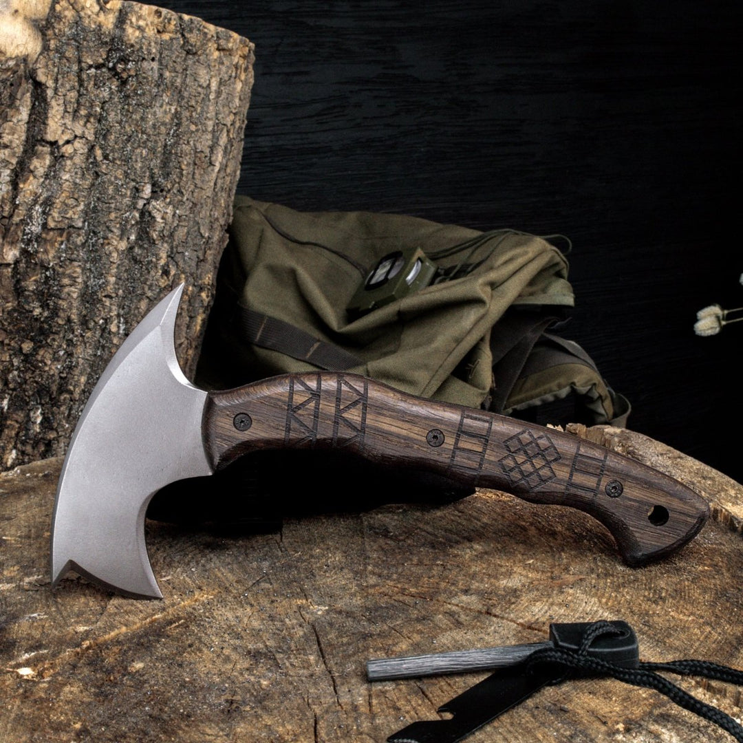 AncientSmithy Handmade tomahawk "Dakuri" with tribal engraving