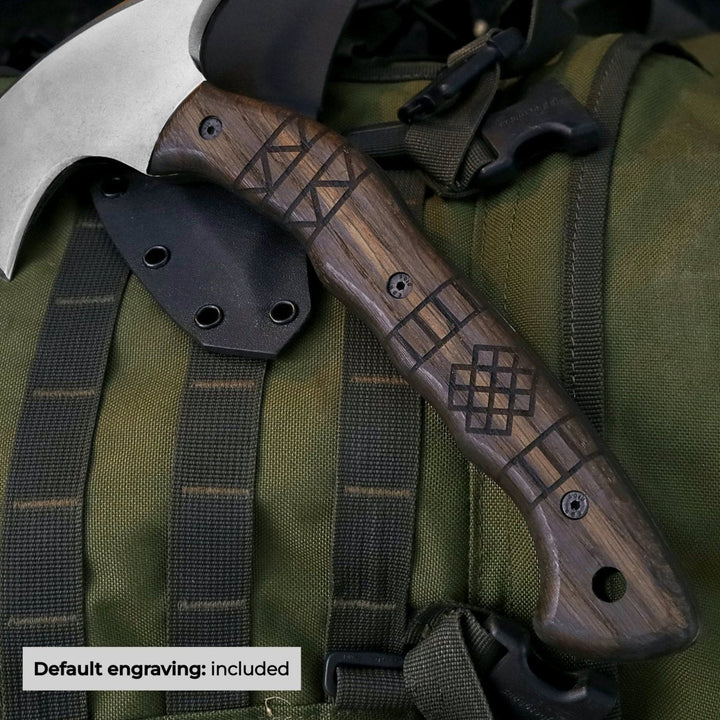 AncientSmithy Handmade tomahawk "Dakuri" with tribal engraving