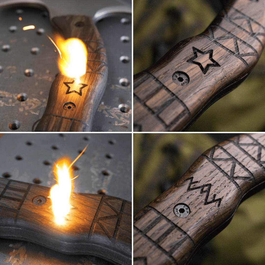 AncientSmithy Handmade tomahawk "Dakuri" with tribal engraving