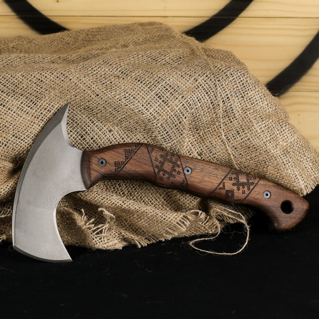 AncientSmithy Handmade tomahawk "Simargl" with Slavic engraving