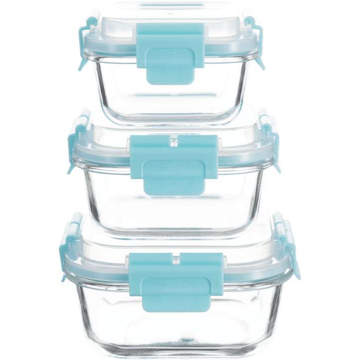 High Top Lid Square Containers