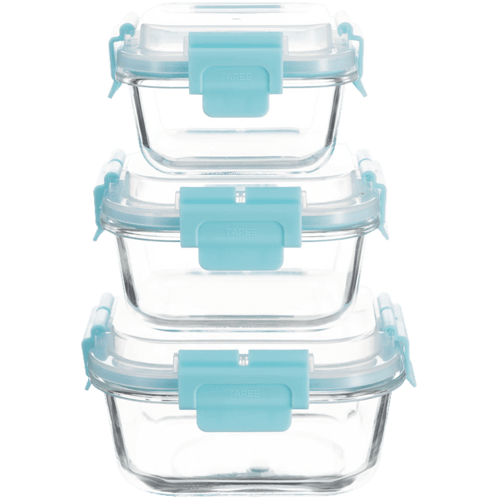 High Top Lid Square Containers