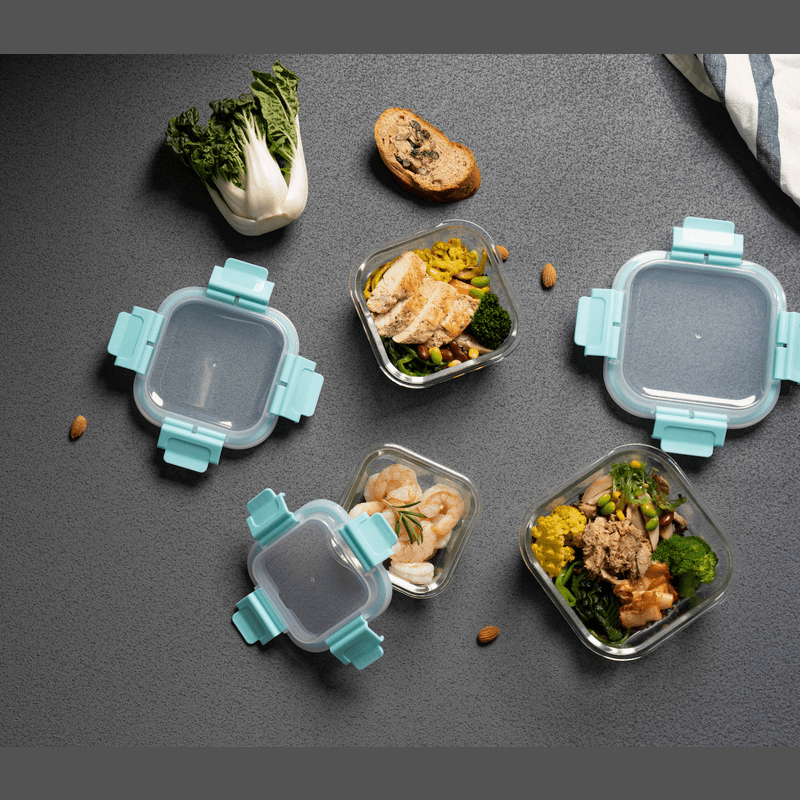 High Top Lid Square Containers