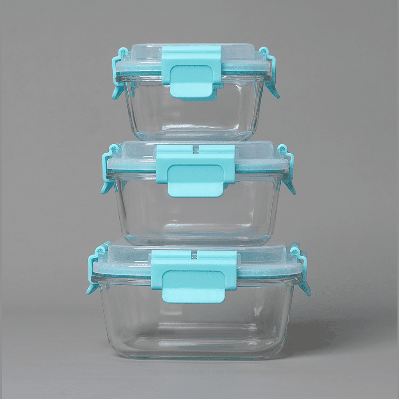 High Top Lid Square Containers