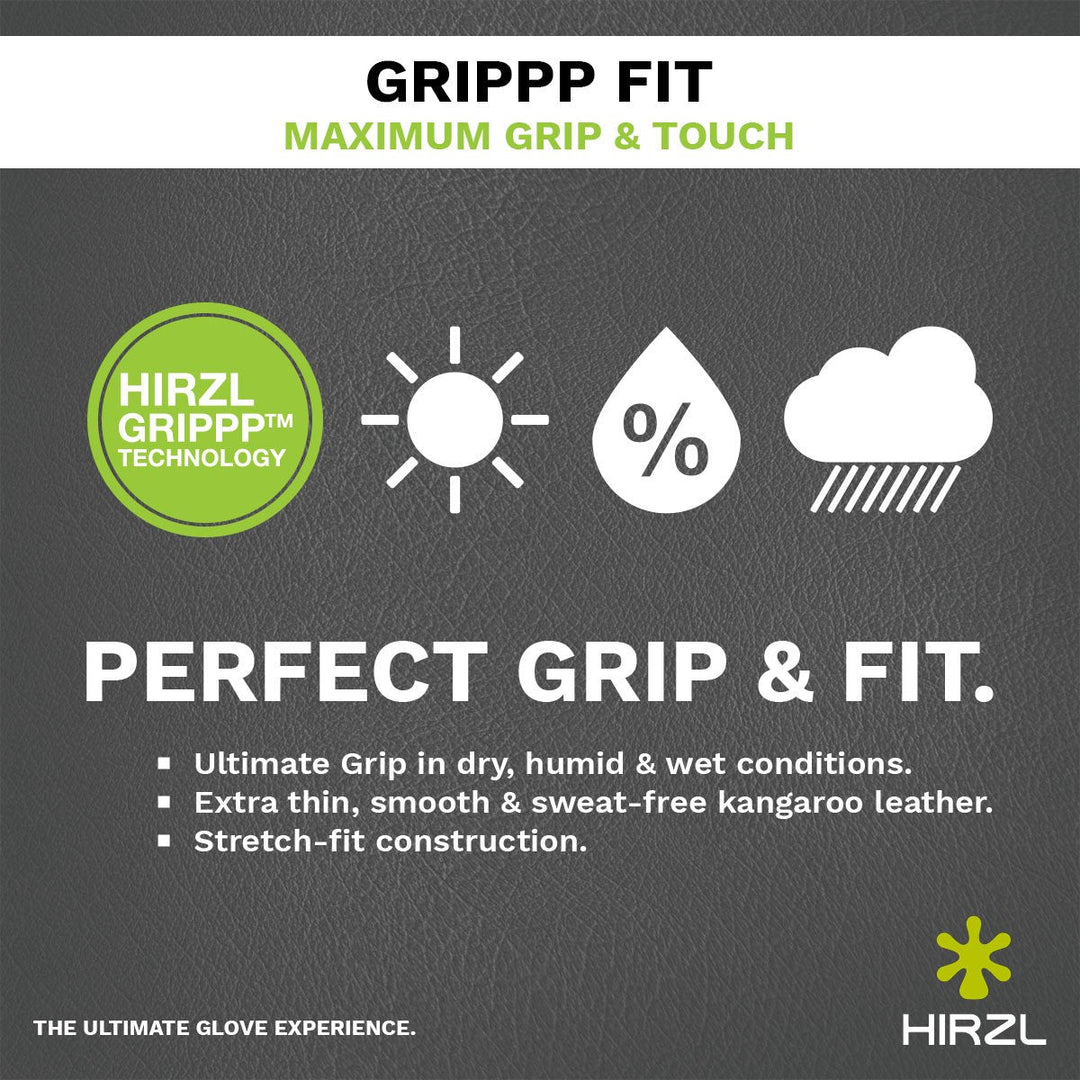 HIRZL Grippp Fit - Golf Gloves - White / Black