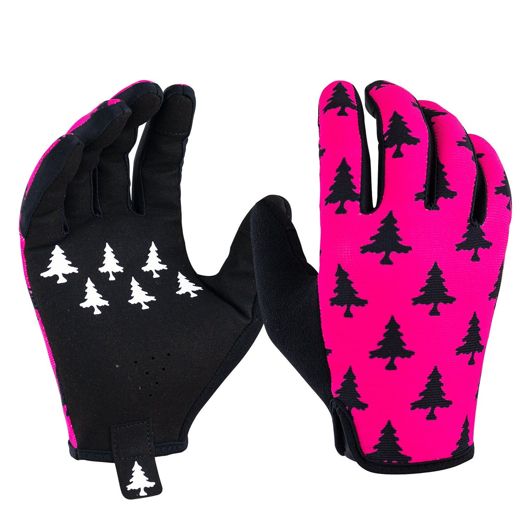 Neon Pink Cycling Gloves - HLT Whitaker SendIt S2