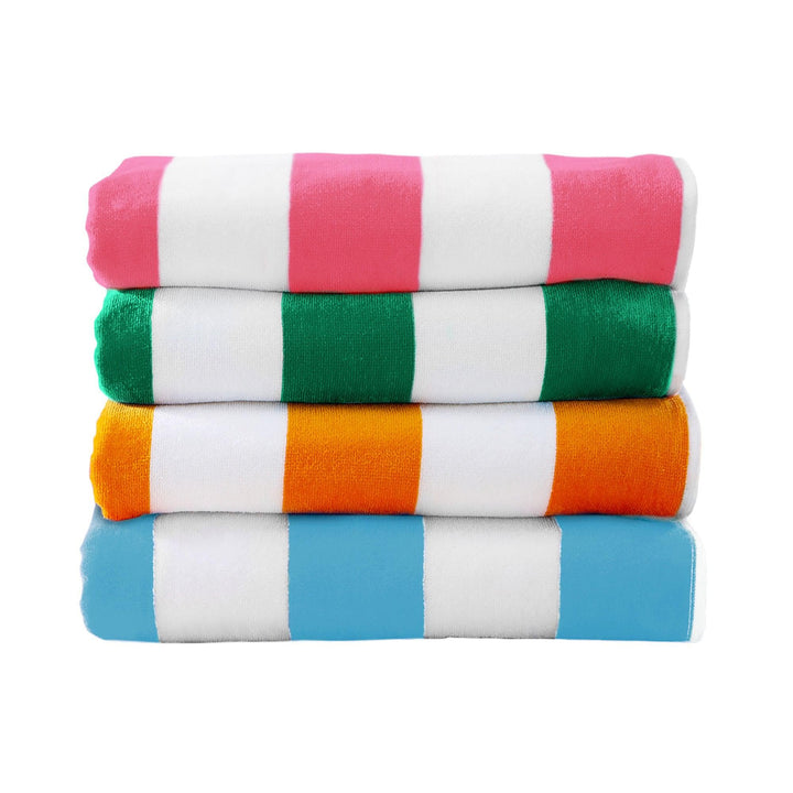 Cotton Velour Cabana Beach Towel - Novia Collection