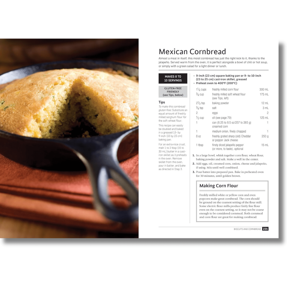 The Essential Home-Ground Flour Book: Learn Complete Milling and Baking Techniques Spiral Bound