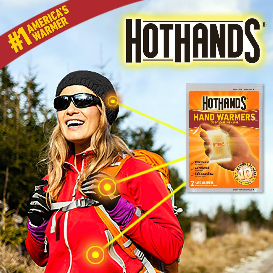 TRAPSKI HotHands Hand Warmers - Long Lasting Safe Natural Odorless Air Activated Warmers - Up to 10 Hours of Heat - 10 Pair Pack