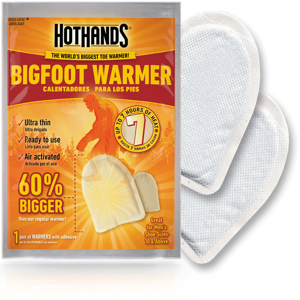 TRAPSKI HotHands BigFoot Warmers - Long Lasting Safe Natural Odorless Air Activated Warmers - Up to 7 Hours of Heat - 5 Pair Pack