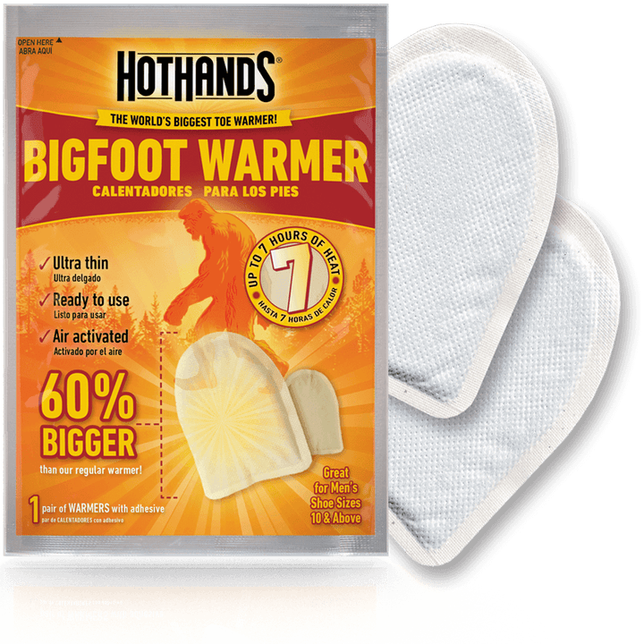 TRAPSKI HotHands BigFoot Warmers - Long Lasting Safe Natural Odorless Air Activated Warmers - Up to 7 Hours of Heat - 5 Pair Pack