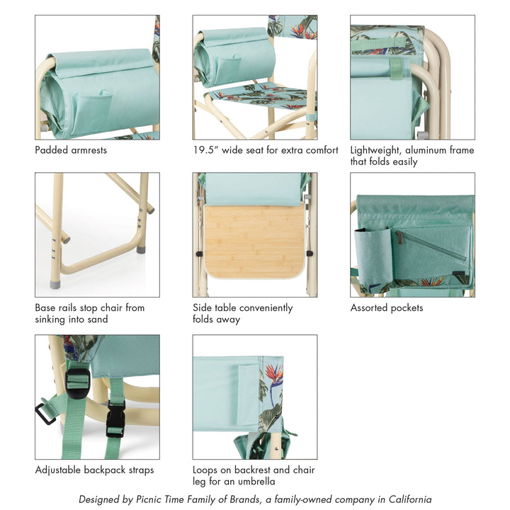 Picnic Time Outdoor Directors Folding Chair