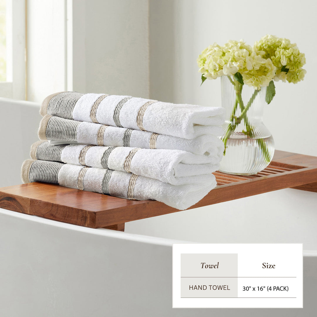 Cotton Stripe Bath Towel Set - Noelle Collection