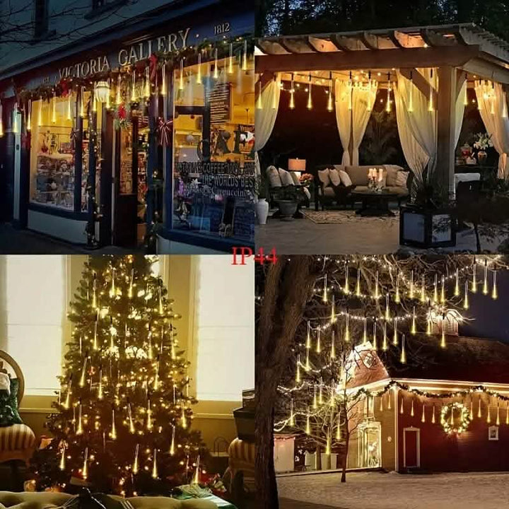 Icicle Snowfall Meteor Shower Lights for Outdoor Decor