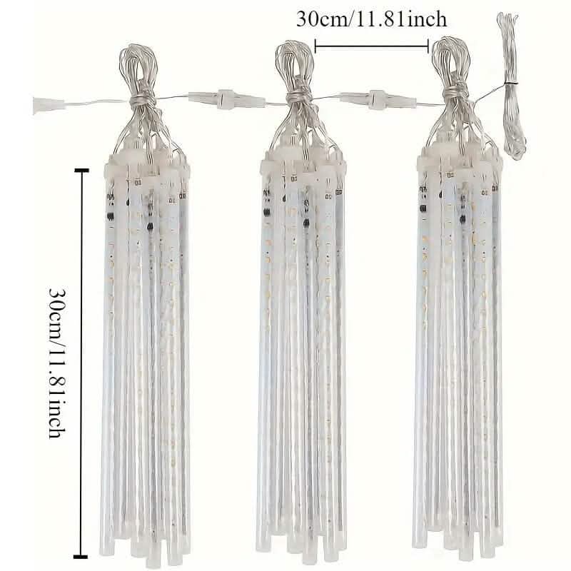 Icicle Snowfall Meteor Shower Lights for Outdoor Decor