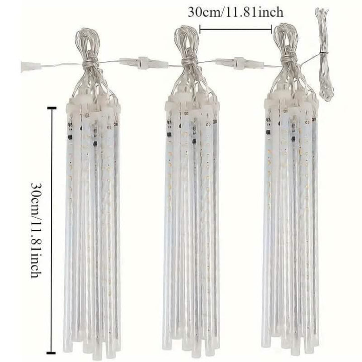Icicle Snowfall Meteor Shower Lights for Outdoor Decor