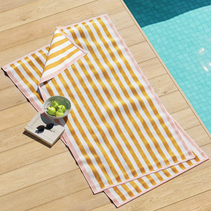 Striped Beach Towel - Oversized Santa Cruz Collection