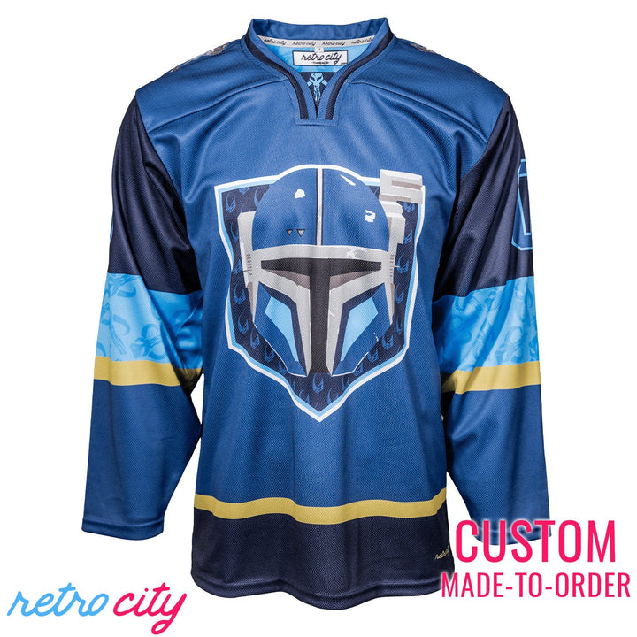 Paz Vizsla Bounty Hunters Din Djarin Hockey Jersey Sweater