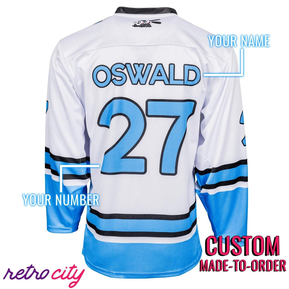 Custom Lucky Rabbits Oswald Hockey Jersey