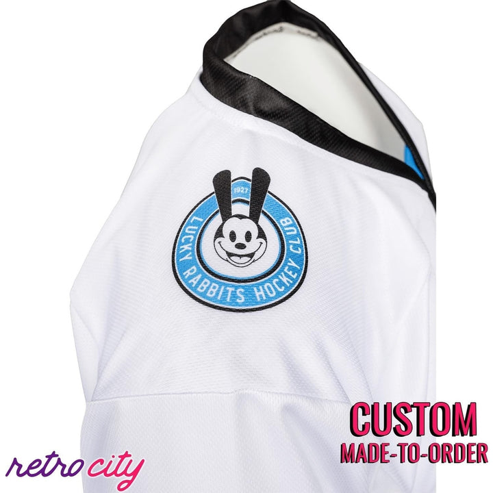 Custom Lucky Rabbits Oswald Hockey Jersey