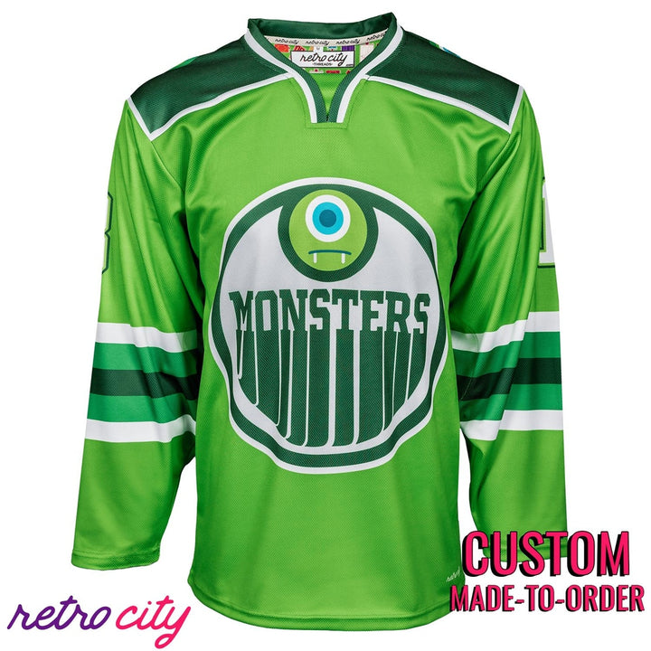 Monstropolis Monsters Hockey Jersey Sweater (Green)