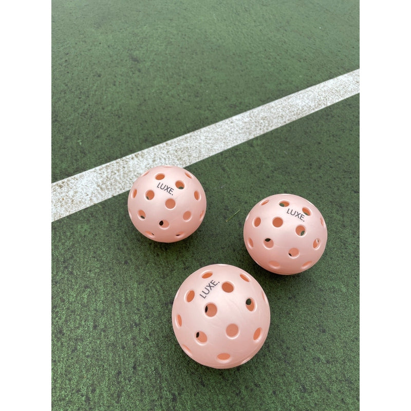 LUXE Pink Pickleballs - Pack of 3