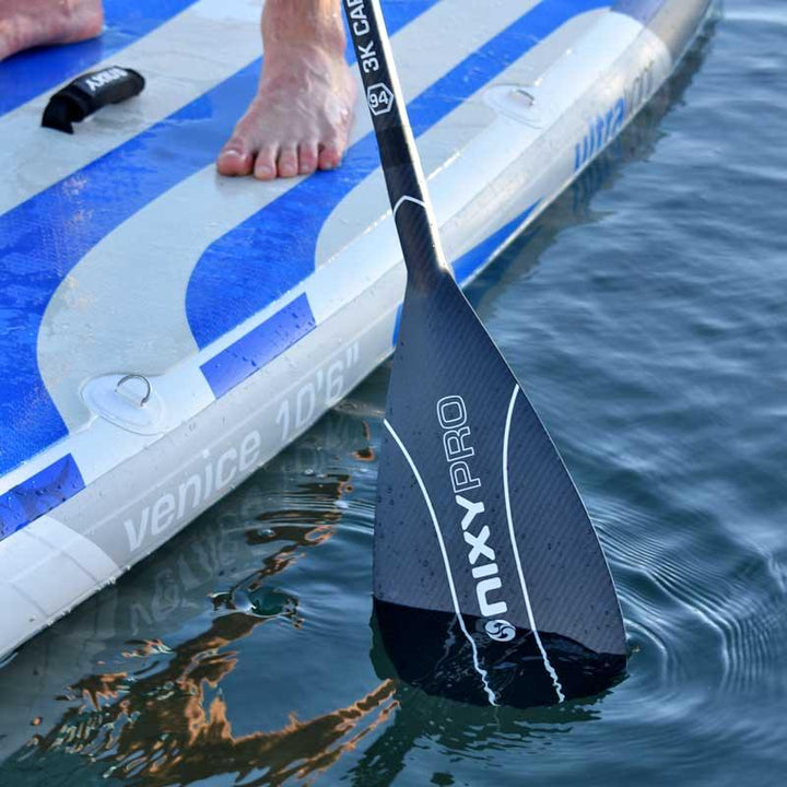 NIXY 3-Piece Adjustable 100% 3K Carbon Fiber SUP Pro Paddle