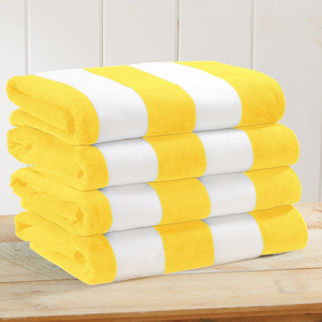 Cotton Velour Cabana Beach Towel - Novia Collection