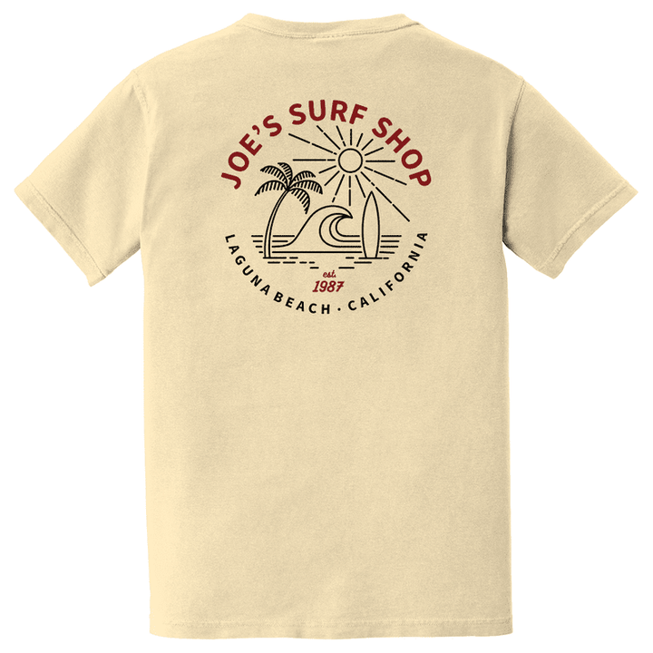 Joe's Surf Shop Beach Life Garment-Dyed Pocket Tee