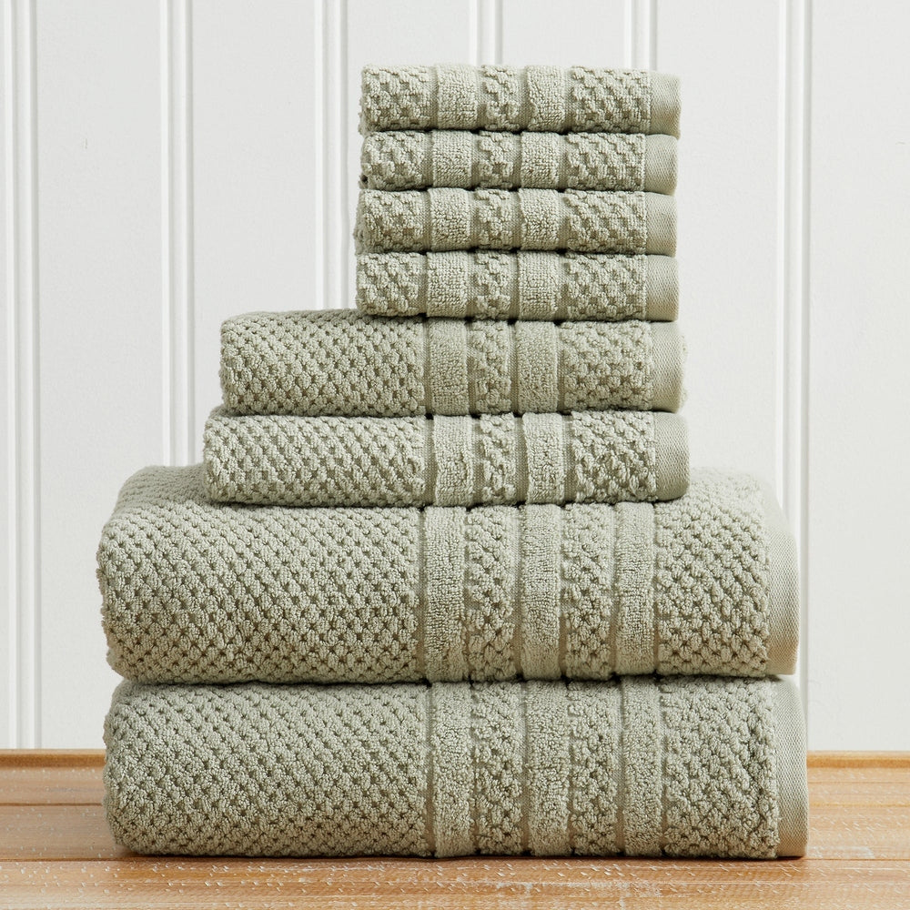 Checkered Jacquard Bath Towel Set - Giuliana Collection