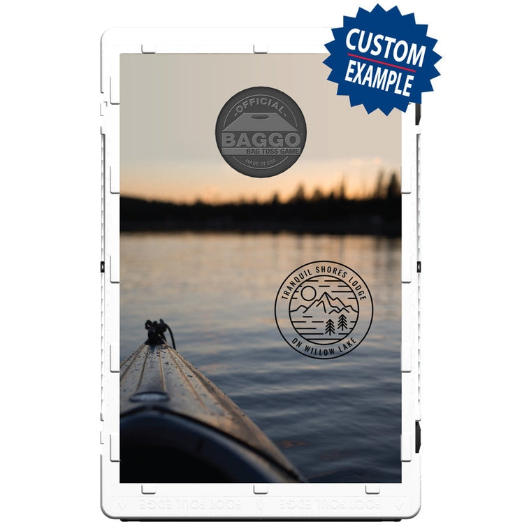 Kayak on Lake Bag Toss Game by BAGGO