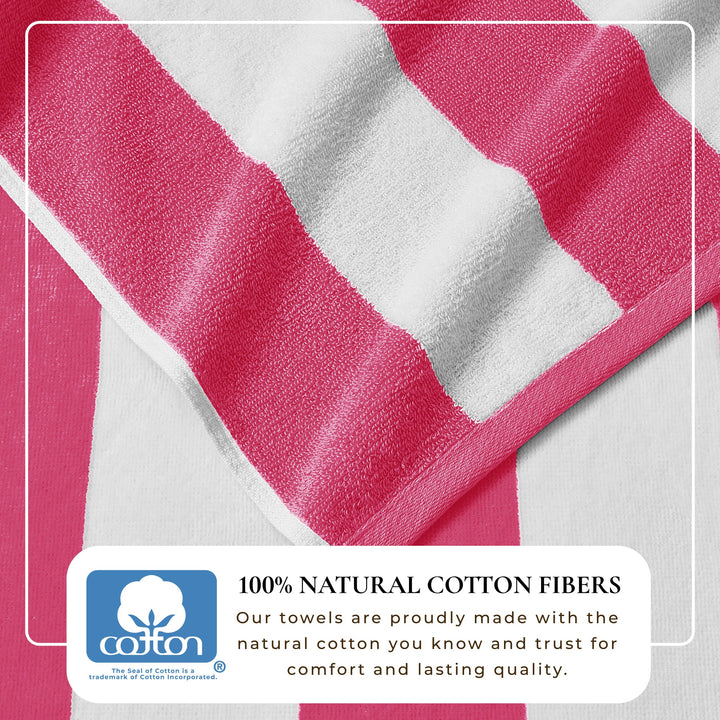 Cotton Velour Cabana Beach Towel - Novia Collection