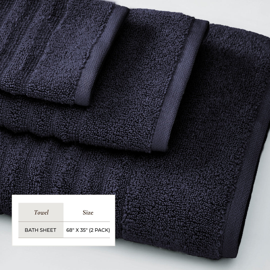 Combed Cotton Bath Towels - Karina Collection