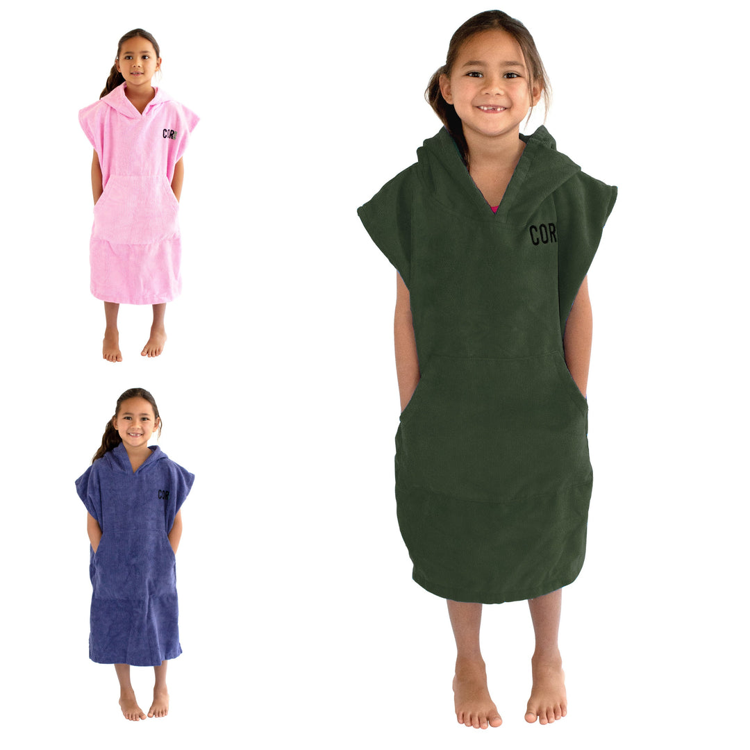 COR Surf Kids Changing Towel Poncho - Solid Colors