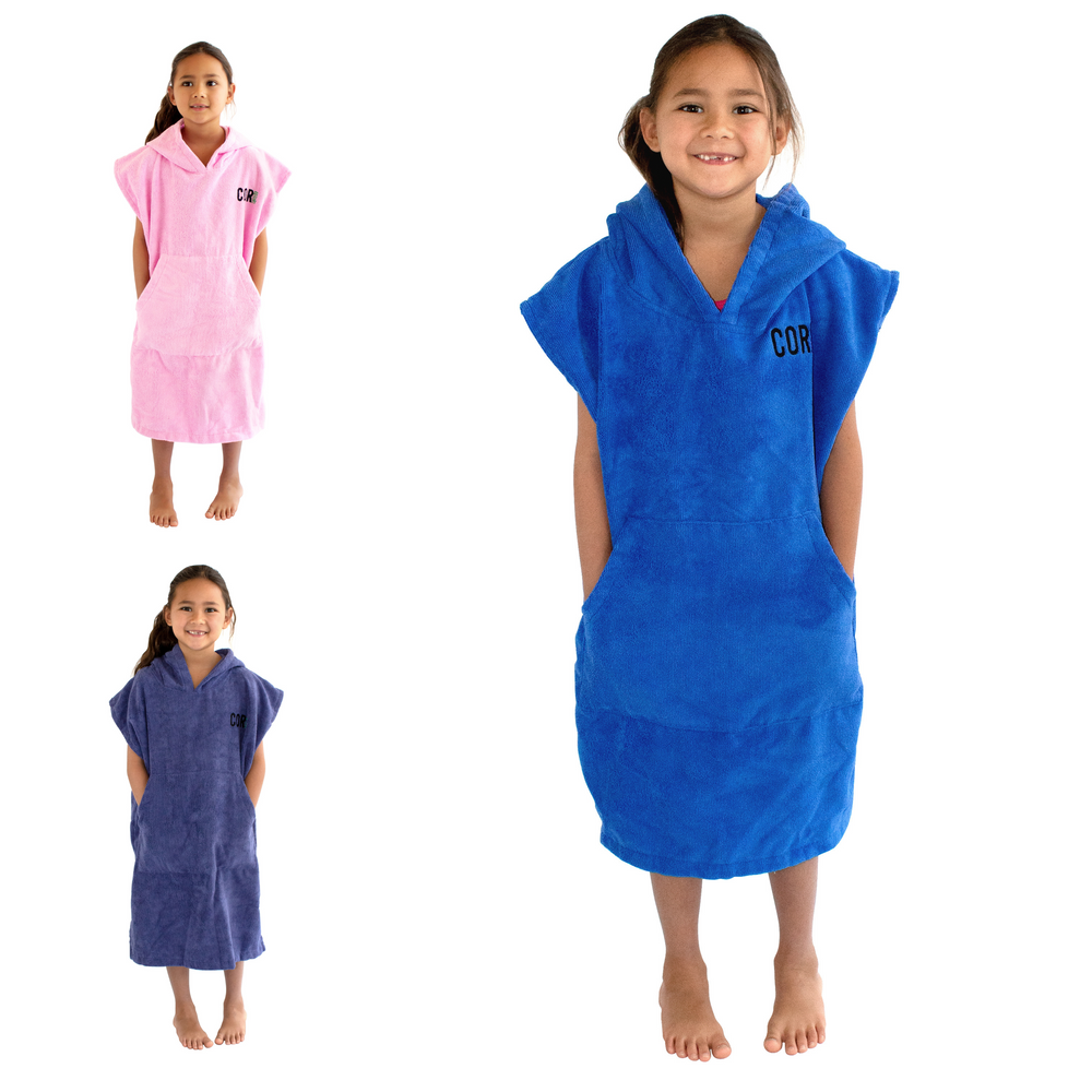 COR Surf Kids Changing Towel Poncho - Solid Colors