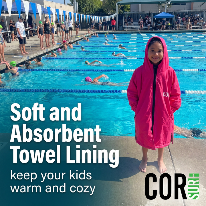 COR Surf Waterproof Swim Parka Red