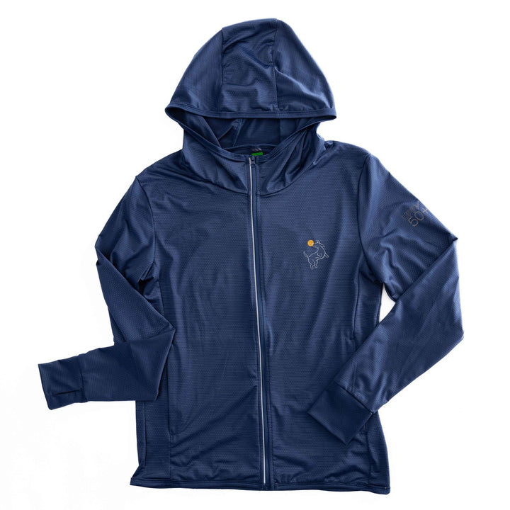 Swinton Pickleball Navy Zip-Front Sun Hoodie