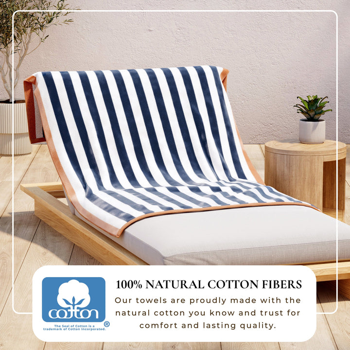 Striped Beach Towel - Oversized Santa Cruz Collection