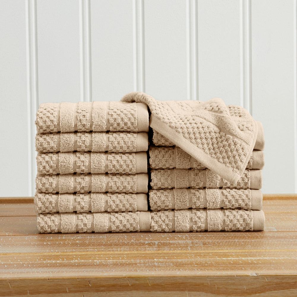 Checkered Jacquard Bath Towel Set - Giuliana Collection