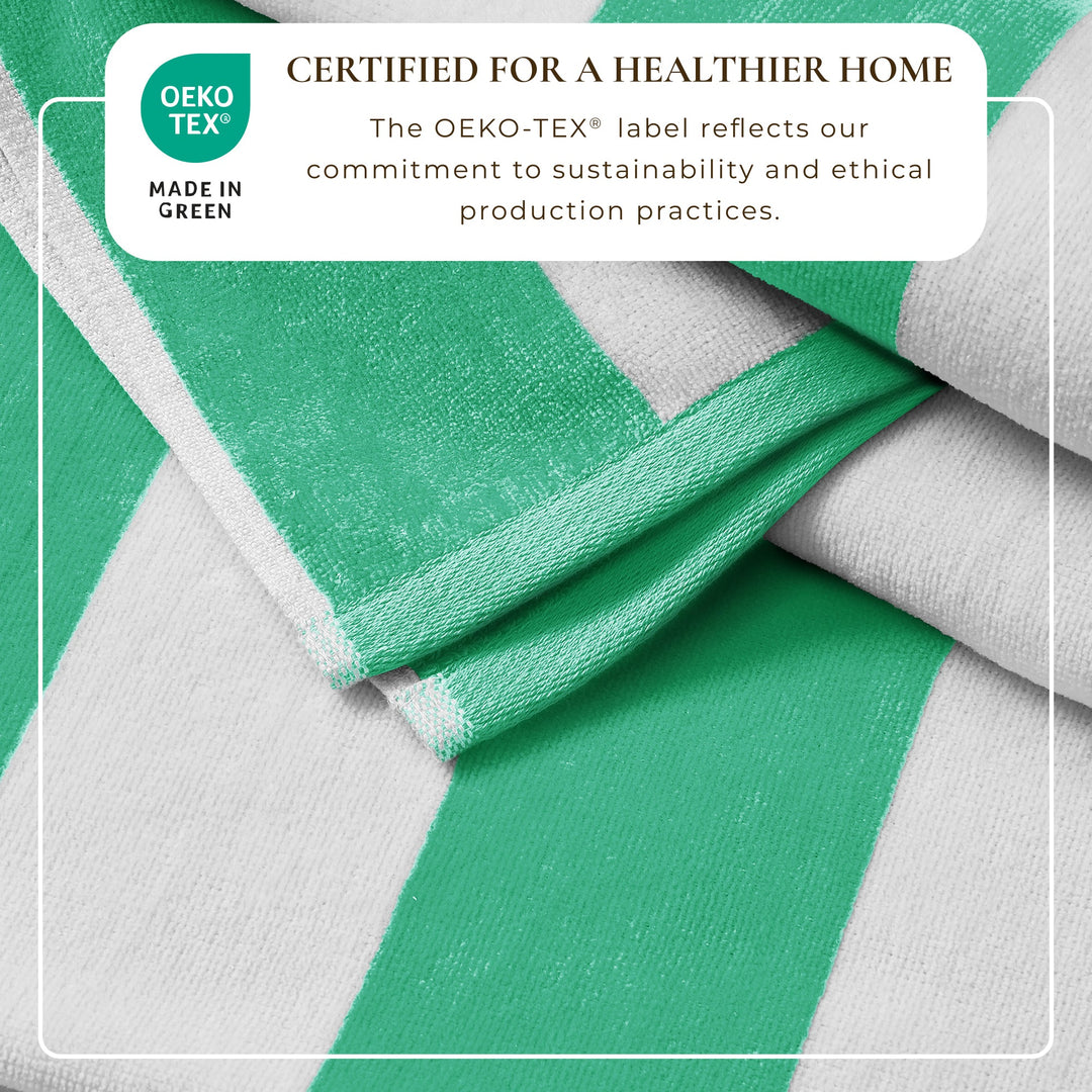 Cotton Velour Cabana Beach Towel - Novia Collection